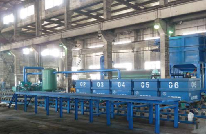 安徽安慶同發(fā)五千噸液推 --柔性組合05N消失模自動生產(chǎn)線